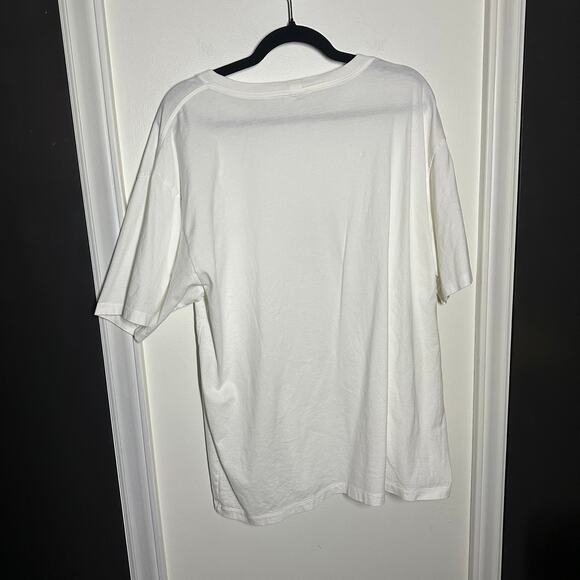 Celine Paris Small Logo White T-Shirt Men's Size XXL 100% Cotton - Picture 7 of 11